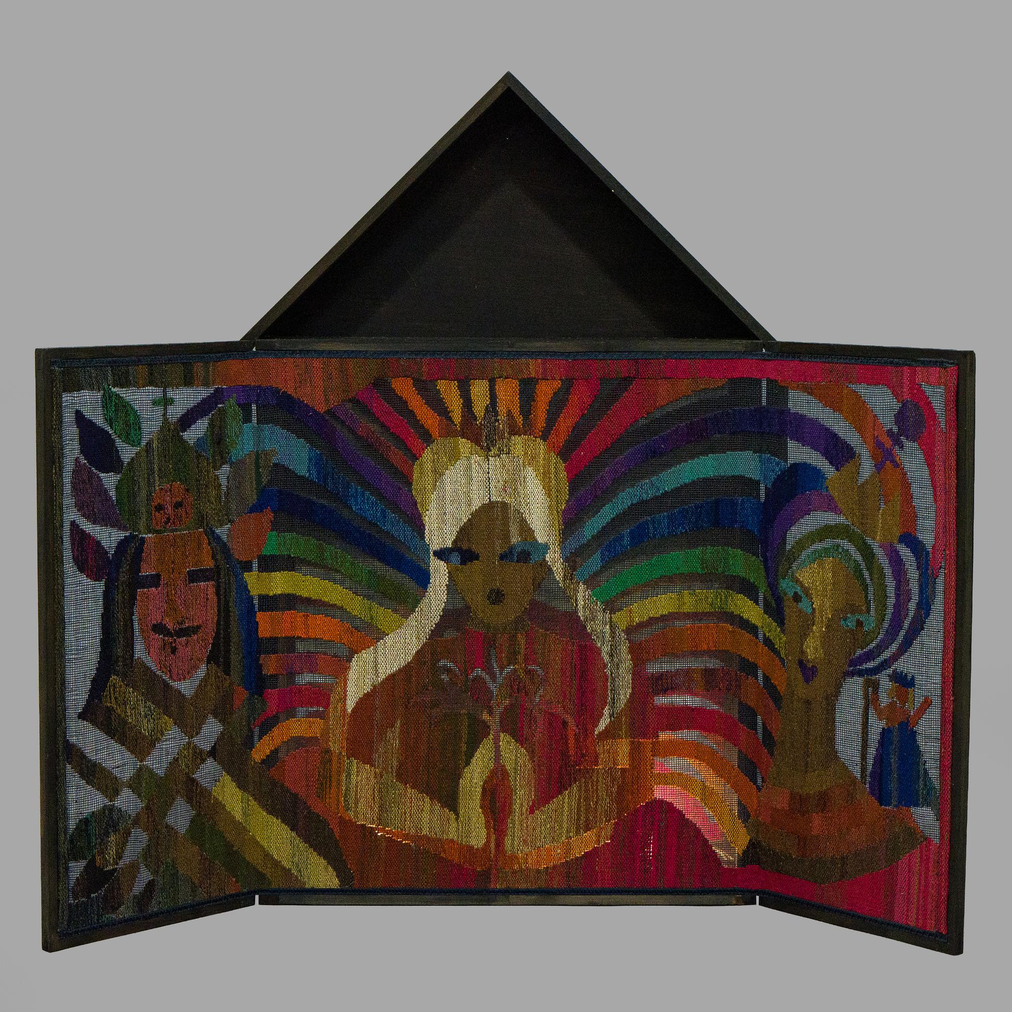 Oili Mäki, a tapestry, "Heavenly guardians".