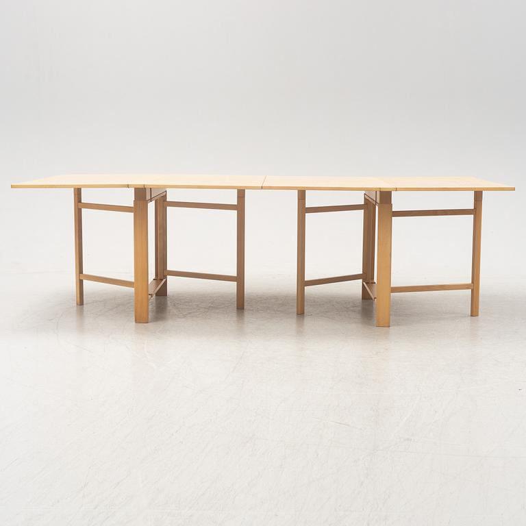 Bruno Mathsson, a 'Maria Flap' burr birch dining table, Dux.