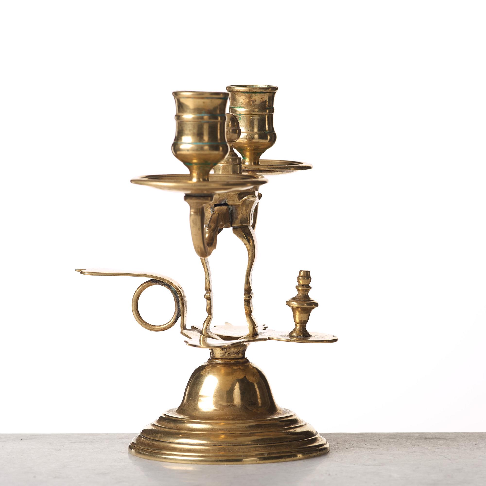 NATTLJUSSTAKE, för två ljus, senbarock, 1700-talets början.