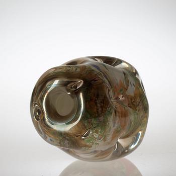 A unique Per B Sundberg 'fabula' glass vase, Orrefors 2001.