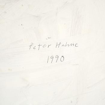PETER HAHNE, olja på pannå. Sign o dat 1990 a tergo.