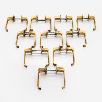 Ilmari Tapiovaara, ten pairs of door handles, for Oy Excelsior Ab (EXO), Designed 1981.