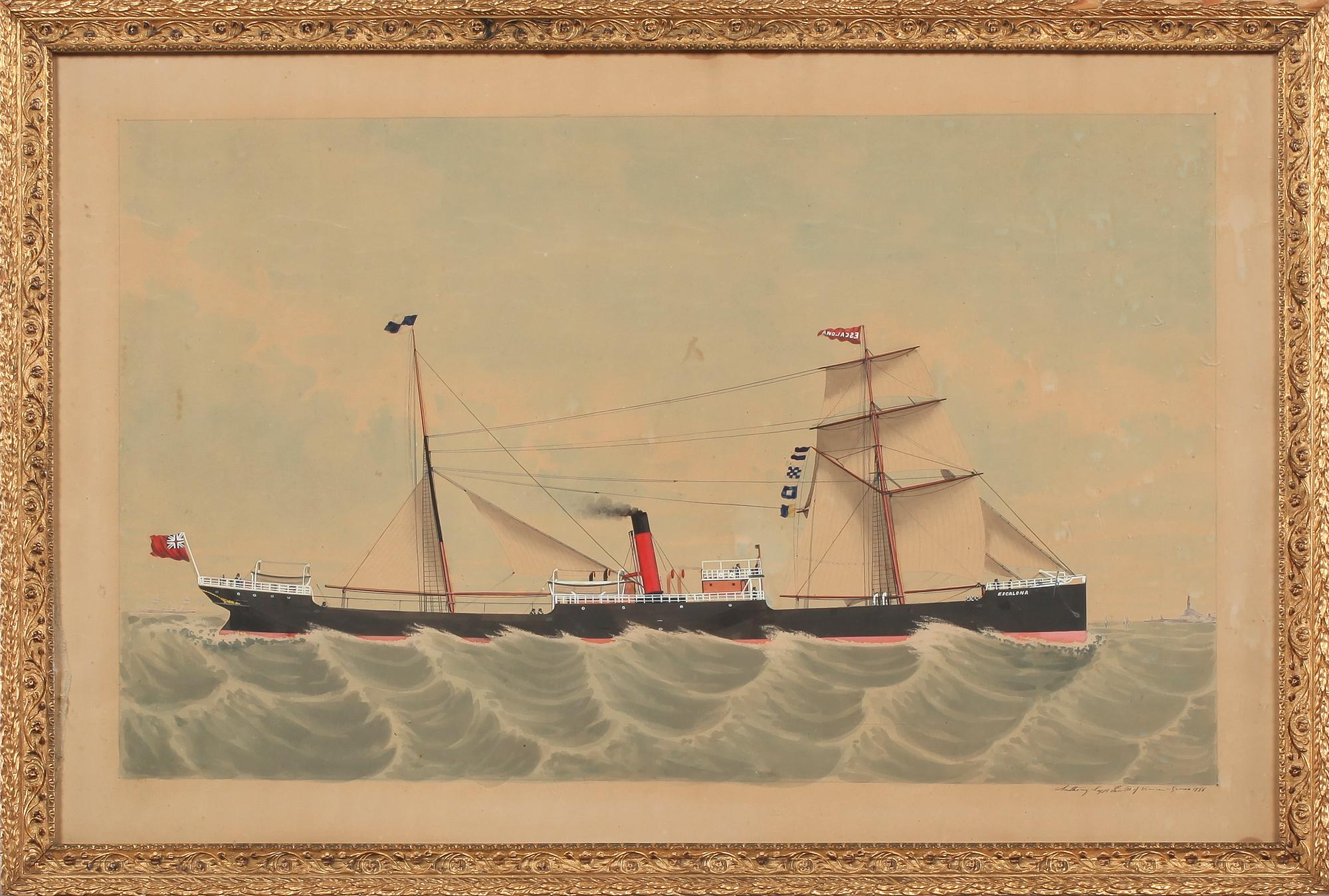 OKÄND KONSTNÄR, gouache, signera och daterad 1886.