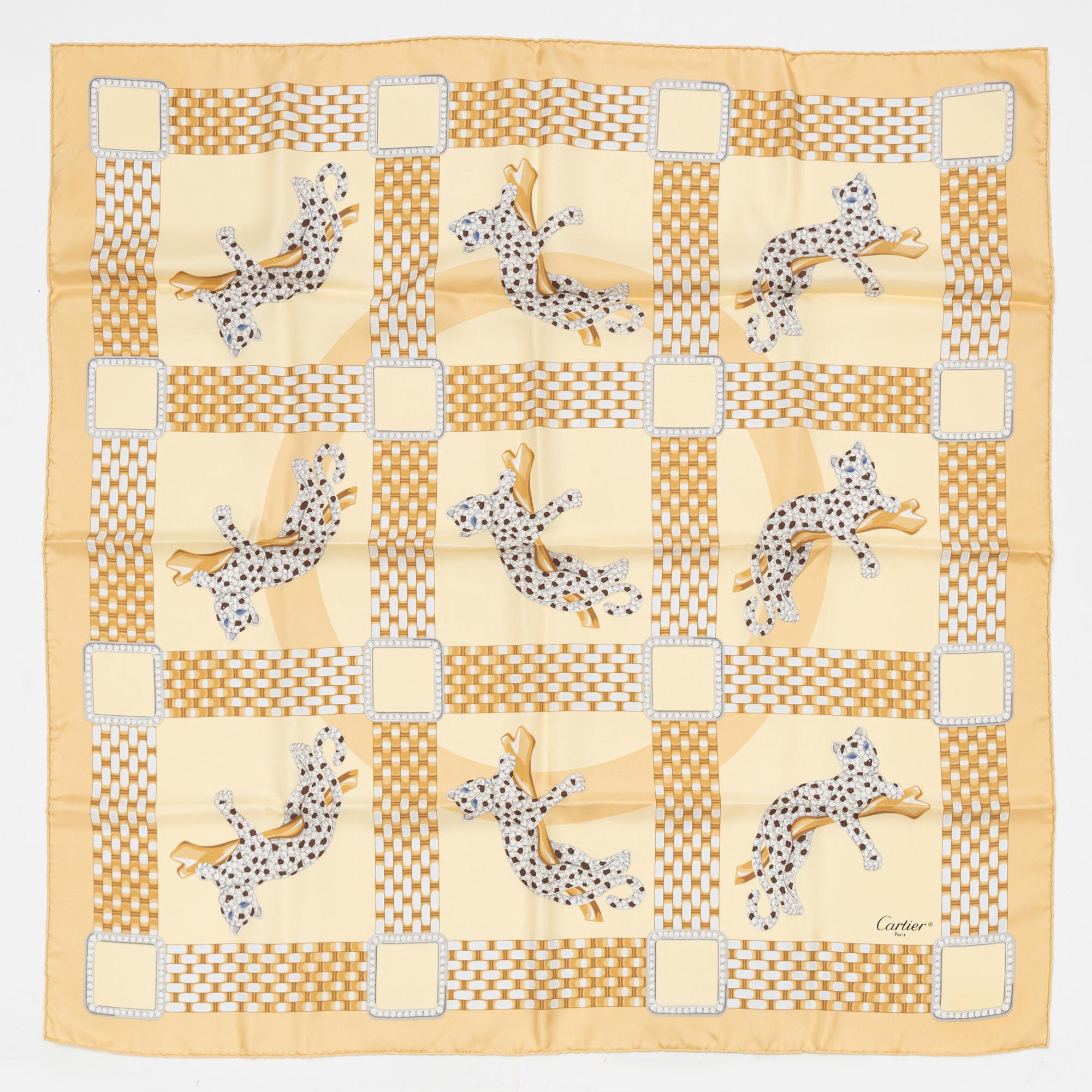 Cartier, a twill silk scarf.