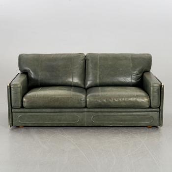 AN ITALIAN BAXTER LEATHER SOFA, end of 20th century.