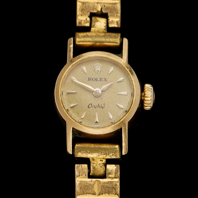 ARMBANDSUR, dam, Rolex, Orchid, 18k guld. 1950/60-tal.