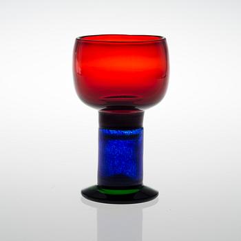 KAJ FRANCK, POKAL, glas, signerad Kaj Franck Nuutajärvi Notsjö.