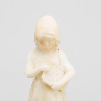 SKULPTUR, alabaster, plakettmärkt Friedrich Goldscheider Paris Leipzig Wien.