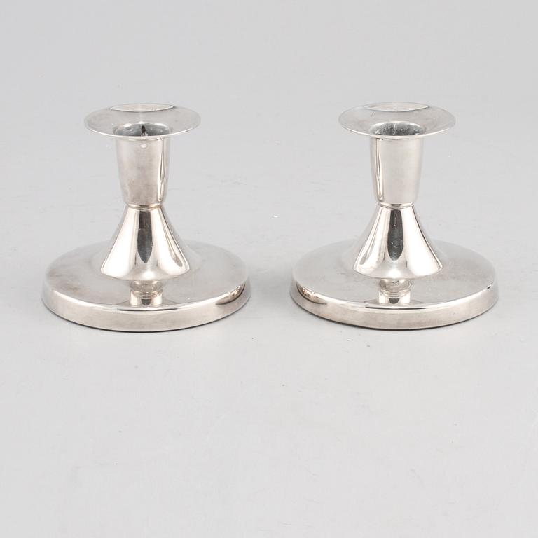 LJUSSTAKAR, ett par, silver, BEFA, 1965.