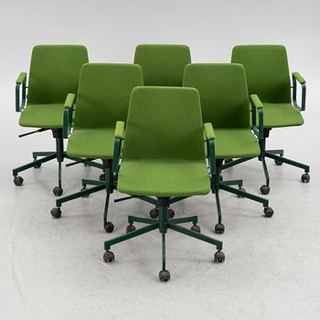 Alexander Lervik, karmstolar, 6 st, "Pilot", Johanson Design.