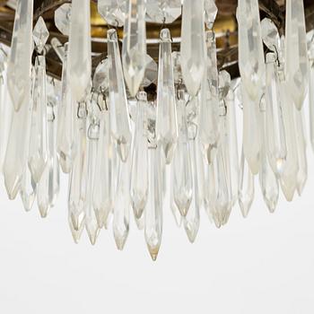 An Empire style chandelier, mid 20th century.