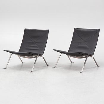Poul Kjaerholm, fåtöljer, ett par, "PK22", Fritz Hansen, Danmark.