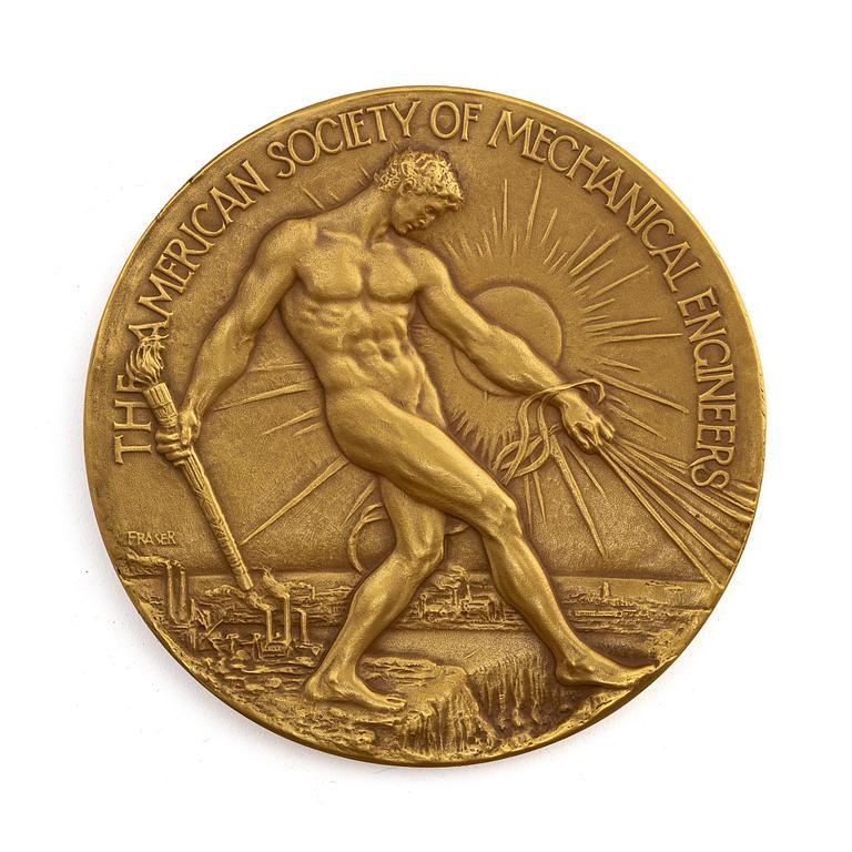 Professor Waloddi Weibulls ASME medalj i guld.