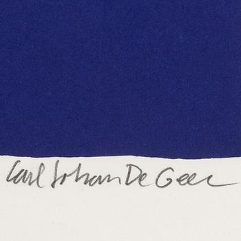 CARL JOHAN DE GEER, färgserigrafi, signerad och numrerad 23/99.