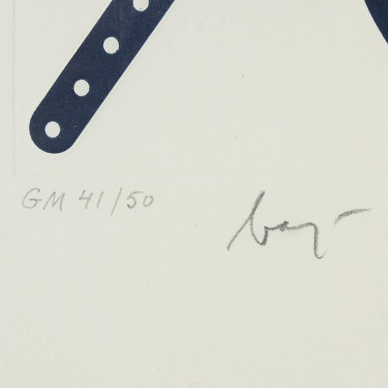 Enrico Baj, färgetsning, signerad och numrerad 41/50.