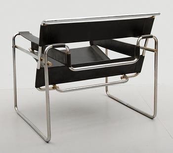 FÅTÖLJ, efter Marcel Breuer, "Wassily", 1900-talets andra hälft.
