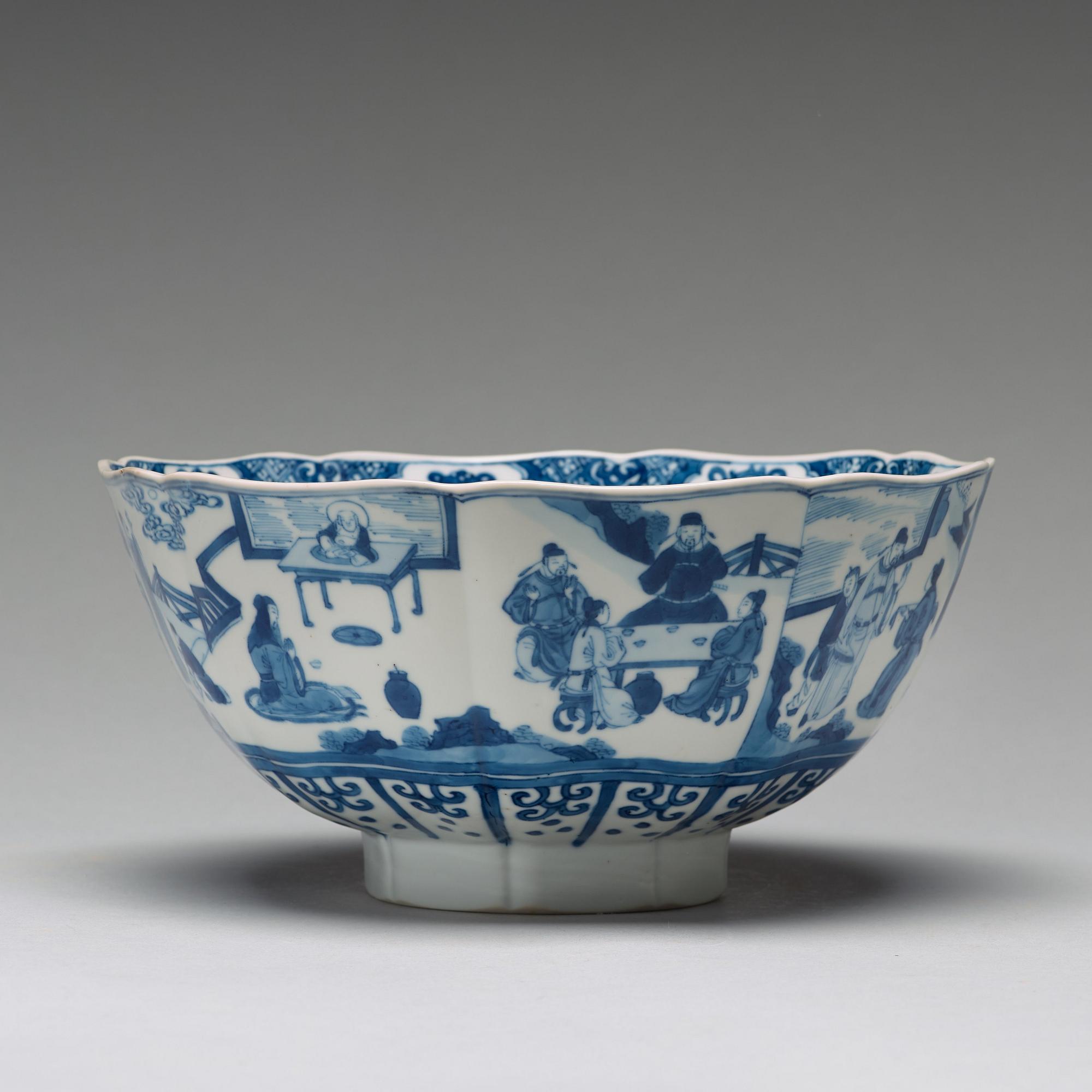 SKÅL, porslin. Qingdynastin, Kangxi (1662-1722).
