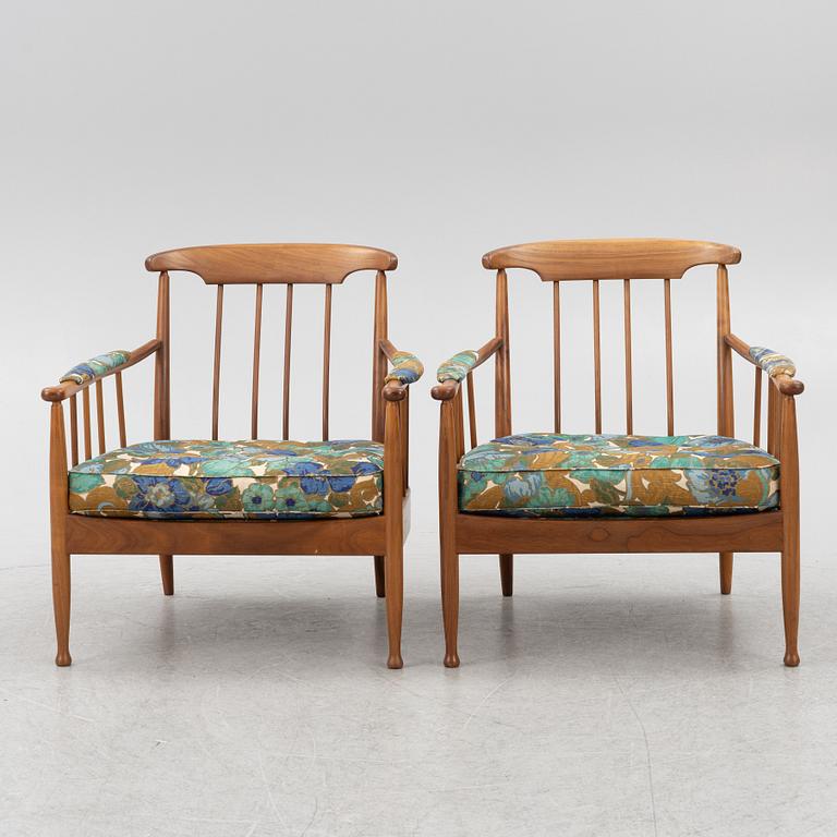 Kerstin Hörlin-Holmquist, armchairs, a pair, "Skrindan", OPE-Möbler, second half of the 20th century.