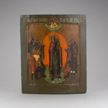IKON, tempera på pannå, Ryssland, 1800-talets andra kvartal.