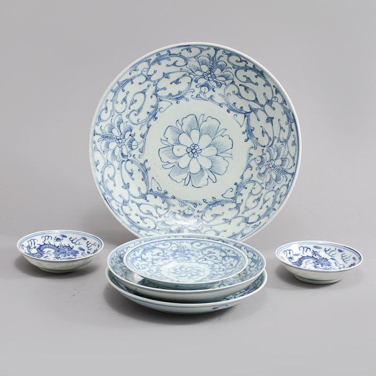 FAT, 6 st, porslin, Kina, 1800-tal.
