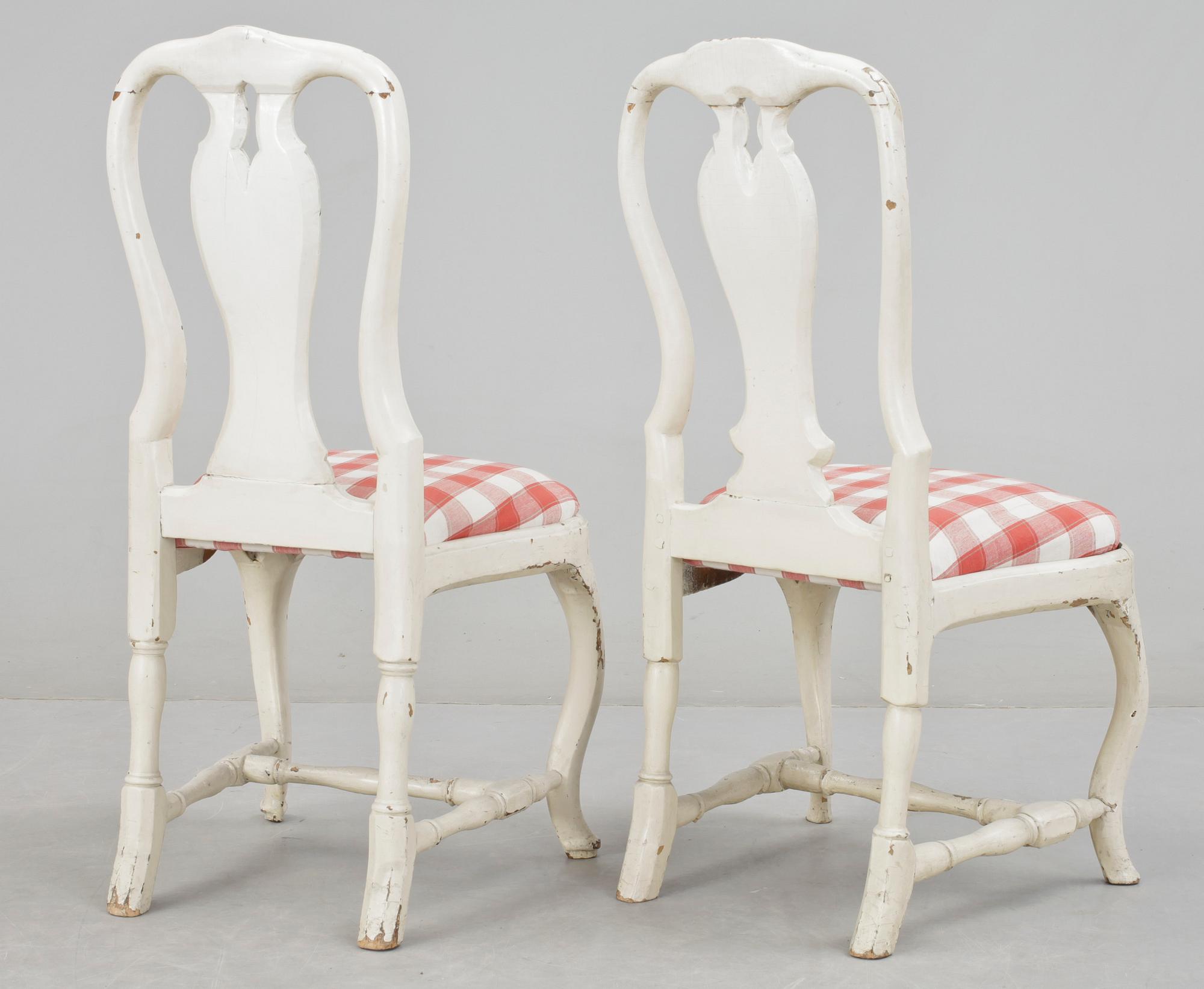 STOLAR, 2 st snarlika, rokoko, 1700-tal.