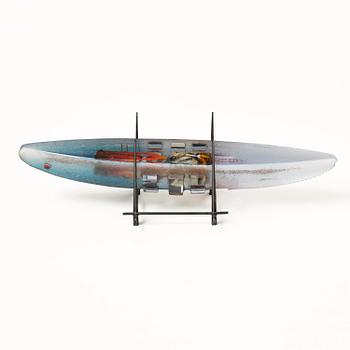 Bertil Vallien, a unique sand cast glass sculpture, Kosta Boda, Sweden.