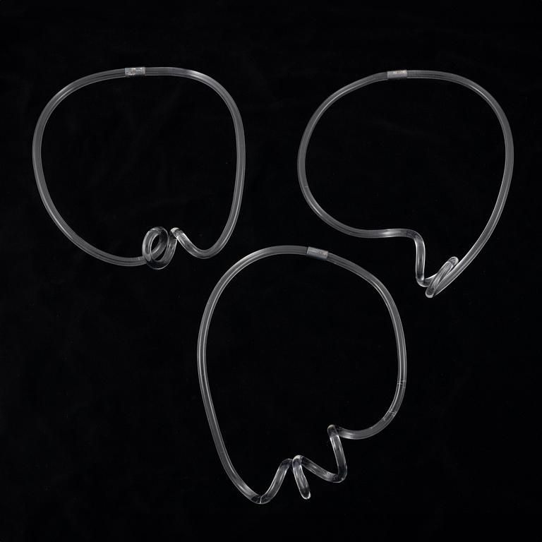 Siv Lagerström, necklace, three pieces, acrylic plastic.