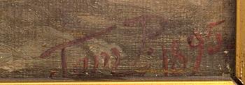 TOM PETERSEN, oil on canvas signed and dated 1895.
