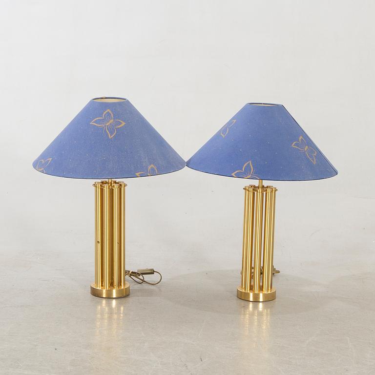 A pair of Josef Busche table lamps last part of the 20th century.