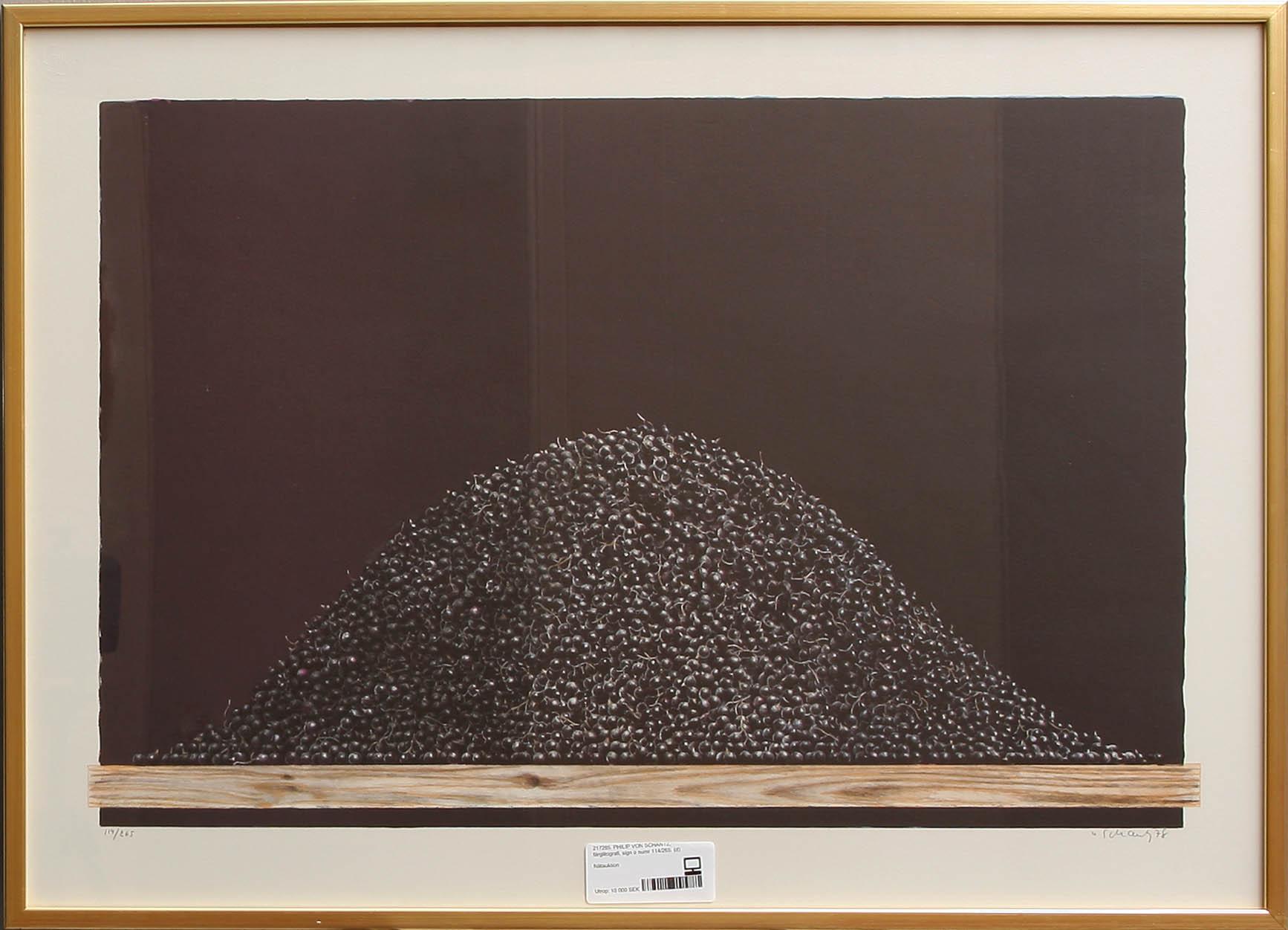 PHILIP VON SCHANTZ, färglitografi, sign o numr 114/265.