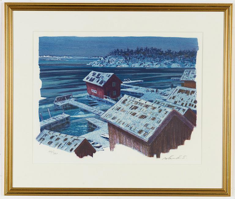 Roland Svensson, lithograph in color, signed and numbered 66/360.