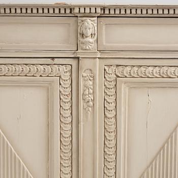 A late Gustavian cabinet, late 18th century.