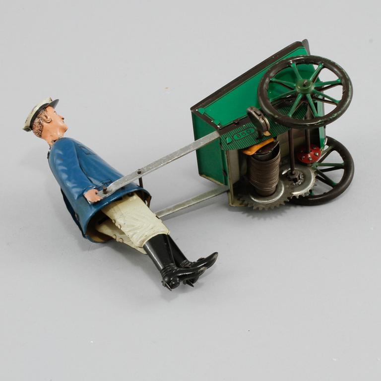 MEKANISK LEKSAK, plåt, Lehmann, Tyskland, 1900-talets första hälft.