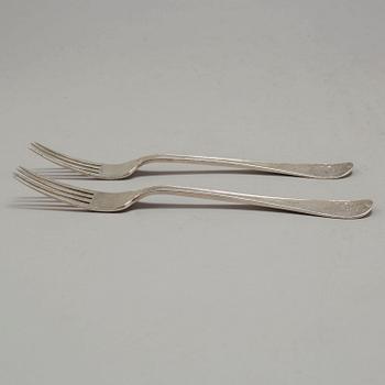 GAFFLAR, 12+3 st, silver 1800-talets mitt.