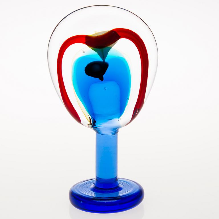 OIVA TOIKKA, A 'Lollipop' glass sculpture signed Oiva Toikka, Nuutajärvi 2004, 76/200.
