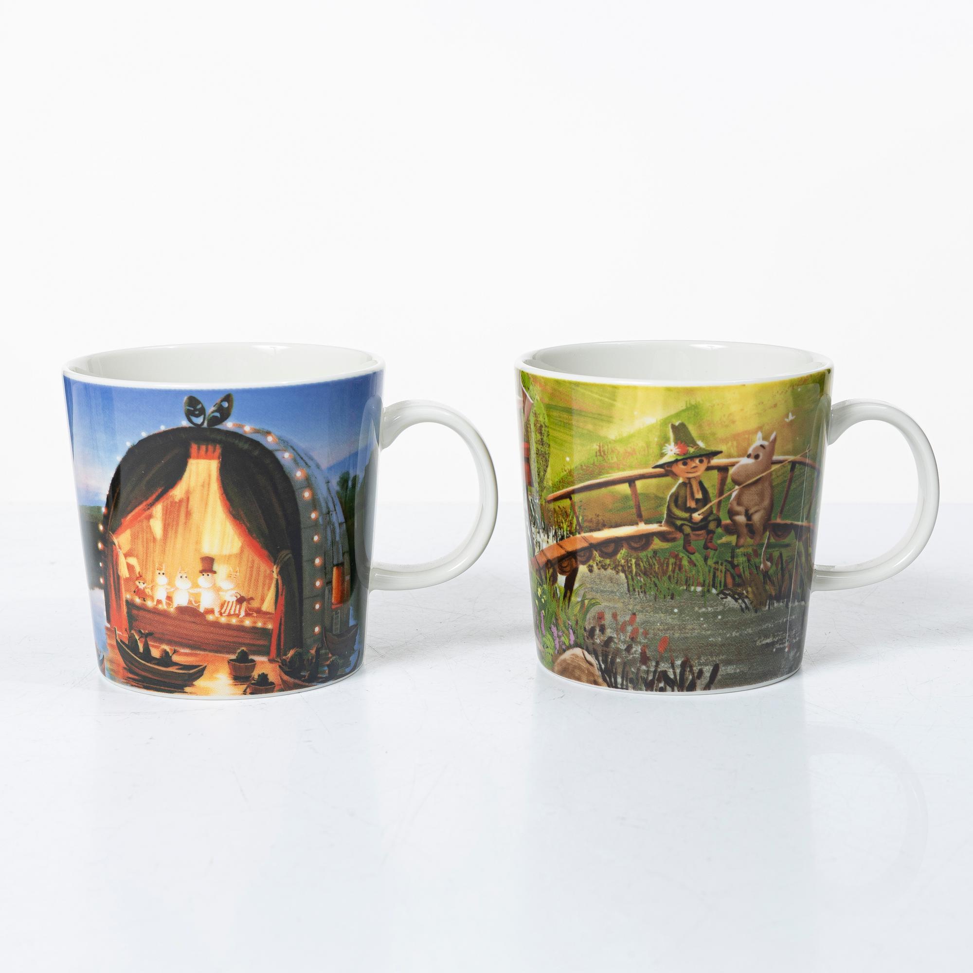 Arabia, 29 Moomin mugs, Finland.