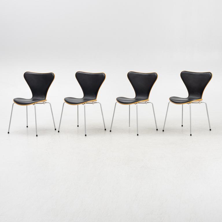 Arne Jacobsen, chairs, 4 pcs, "The Seven", Fritz Hansen, Denmark, 2001.