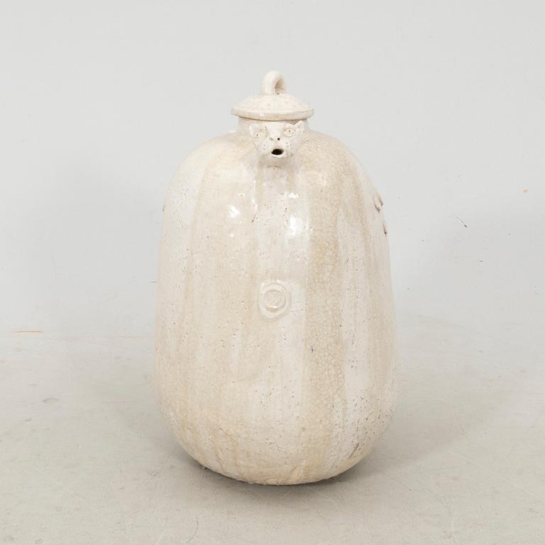 Gösta Grähs, signed stoneware teapot floor model own workshop.