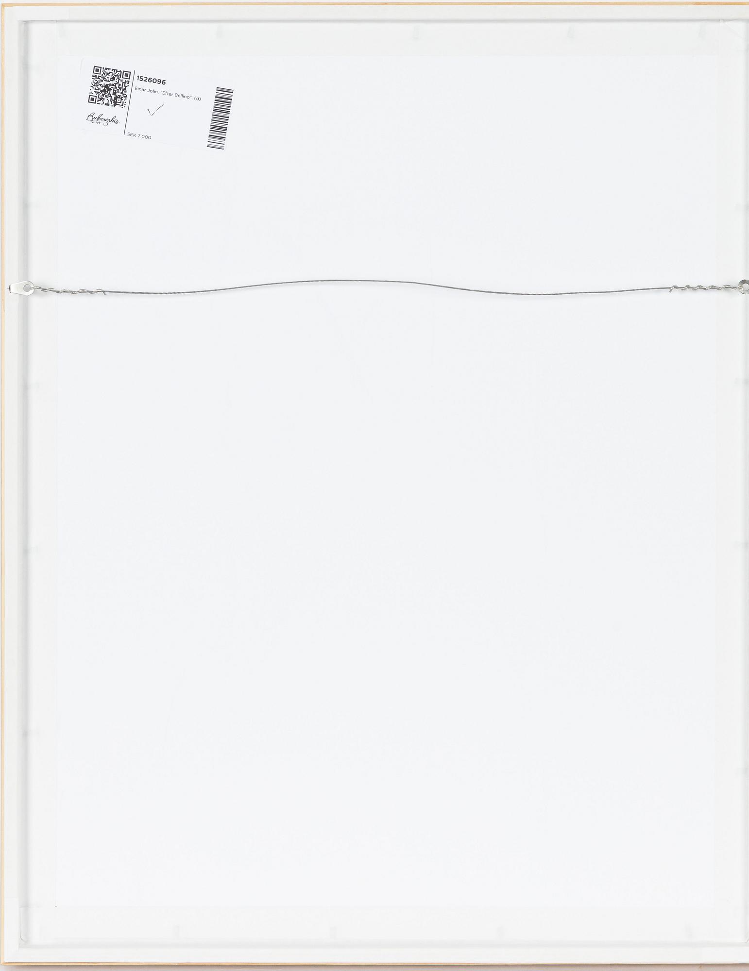 Einar Jolin, "Efter Bellini".