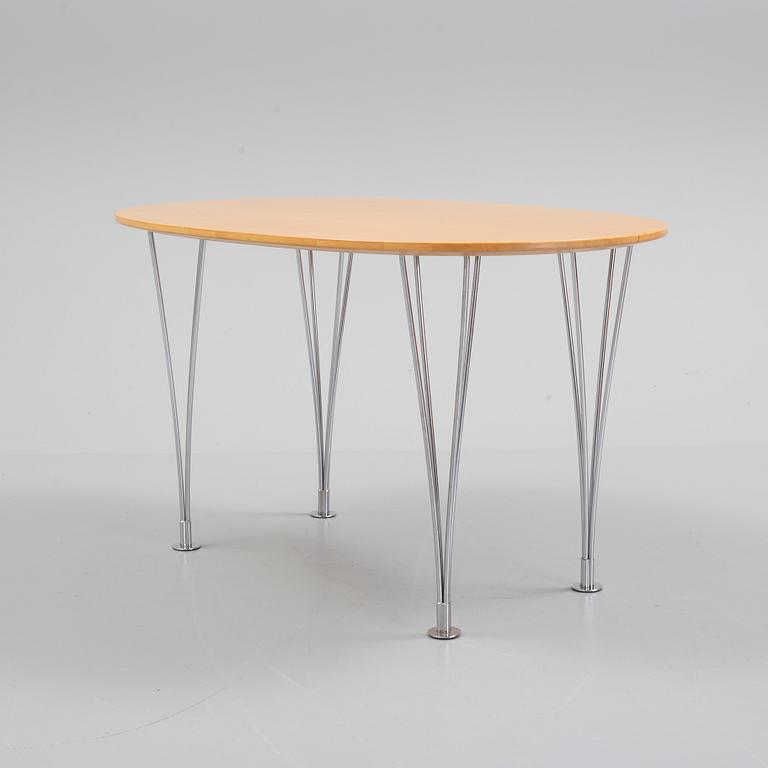BRUNO MATHSSON OCH PIET HEIN, soffbord, "Superelips", Fritz Hansen/Bruno Mathsson International. 1900-talets andra hälf.