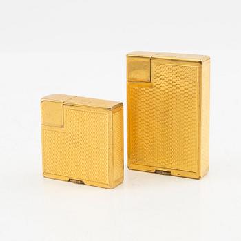 Dunhill lighters, 2 pcs "Square boy", England, second half of the 20th century.