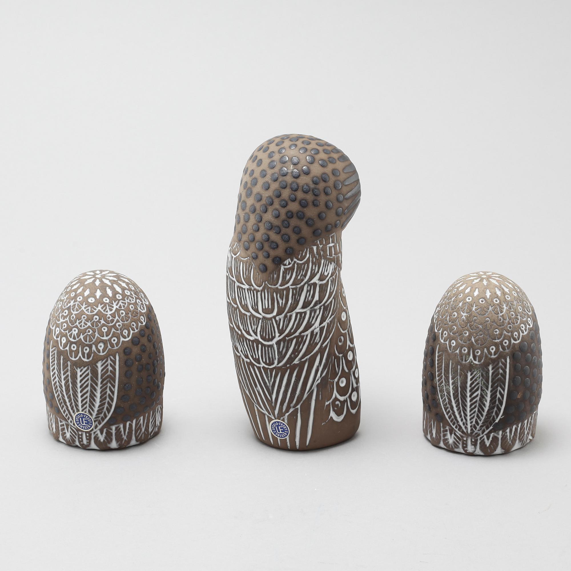 MARI SIMMULSON, 3 st, figuriner, lergods, Upsala-Ekeby,