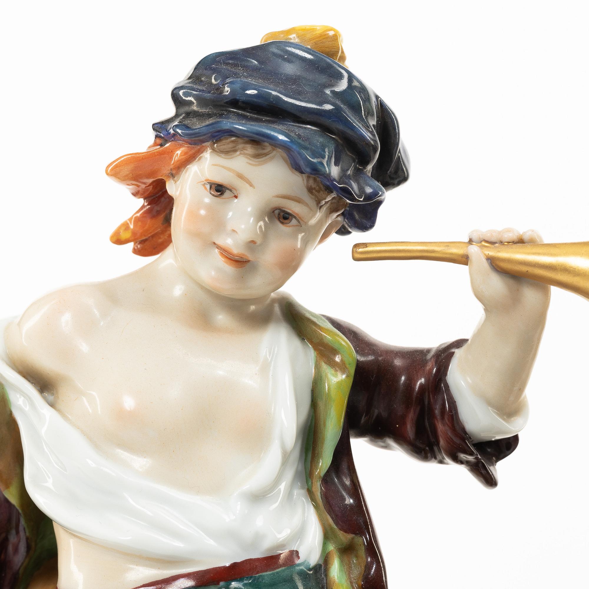 Figural group, "Bowing Goat", Naples.