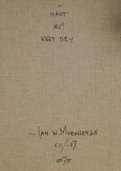 JAN W. MORTHENSON, olja på duk, signerad och daterad XII/-87 á tergo.