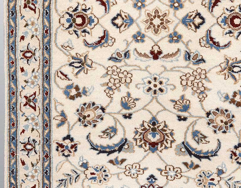 A part silk Nain, runner so called 9 LAA, ca 290 x 75 cm.