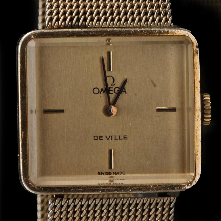 DAMARMBANDSUR, doublé, De Ville, Omega, 1900-talets fjärde kvartal.