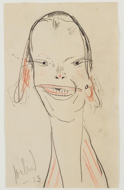 John Jon-And, pencil drawings, 9, Framed together.