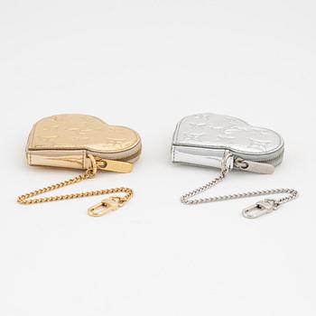 Louis Vuitton, Two 'Miroir porte monaie coeur' coin purses, 2007.