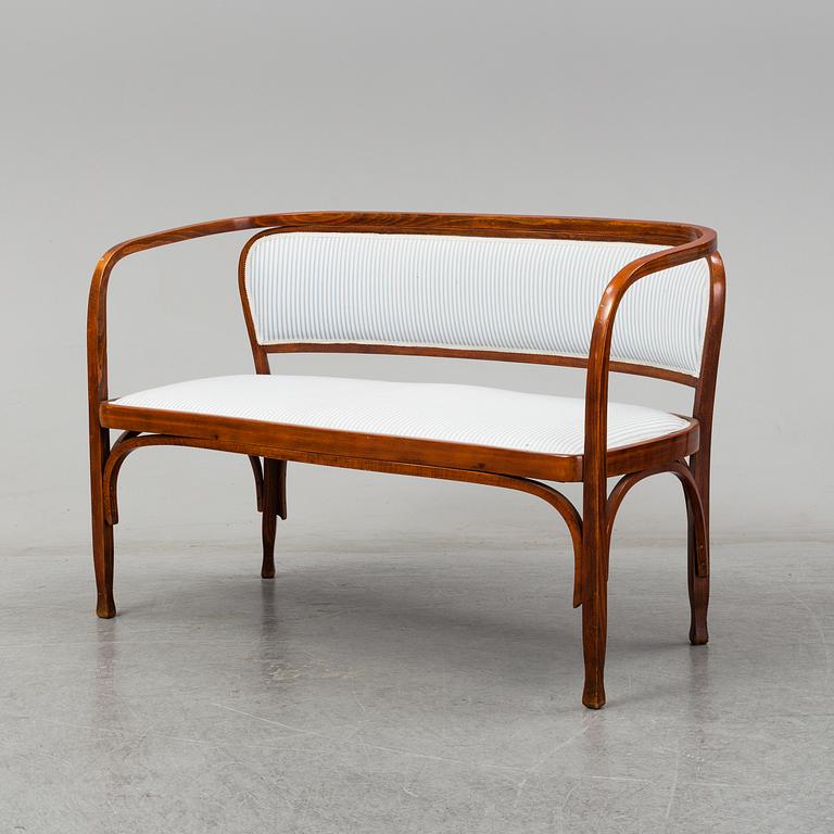 Gustav Siegel, a pair of armchairs, a pair of chairs and a sofa, probably by Jacob & Josef Kohn, Vienna early 1900's.
