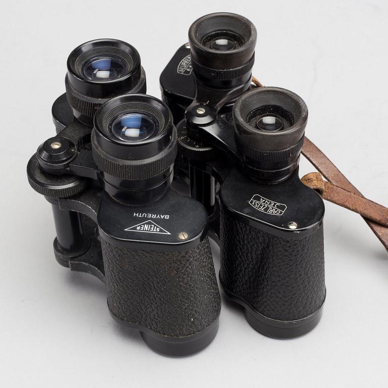 2 pcs of binoculars, late 20th century,